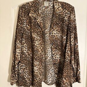 Allison Daley Leopard Print Blouse